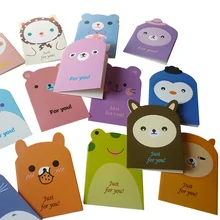 100 шт./лот, детская поздравительная открытка с изображением животных из мультфильмов