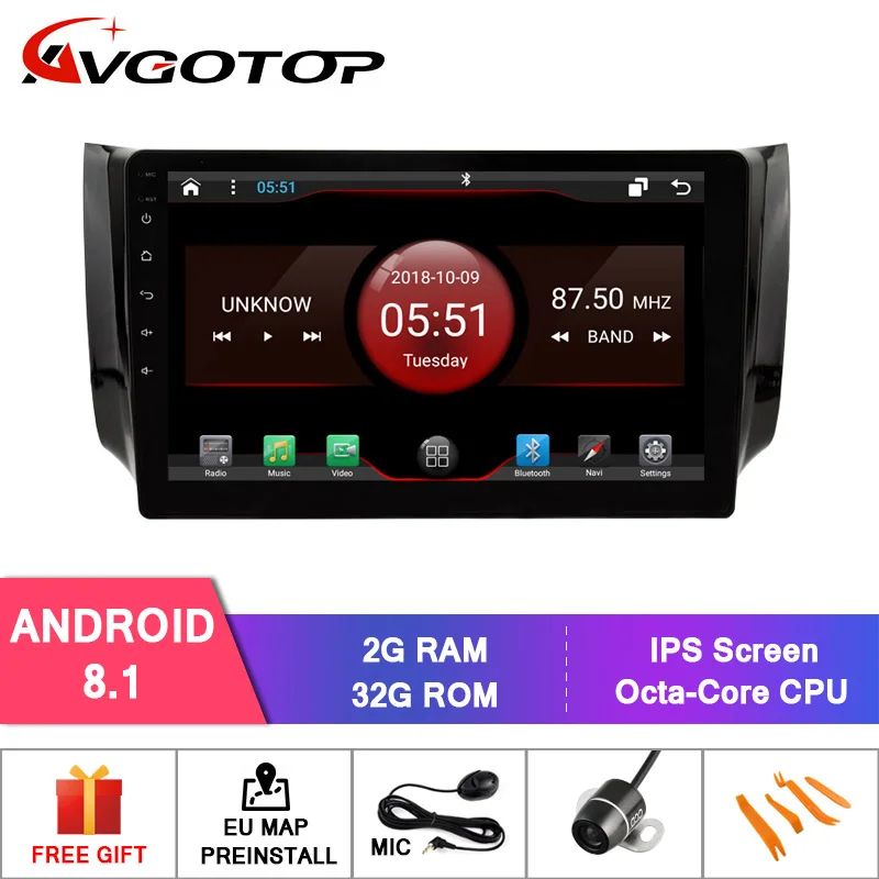 Clearance AVGOTOP Android 9 Bluetooth GPS Car Radio DVD Player For NISSAN SYLPHY 2012-2016 (Fit for car with back camera) 1 Clearance AVGOTOP Android 9 Bluetooth GPS Car Radio DVD Player For NISSAN SYLPHY 2012-2016 (Fit for car with back camera) 1