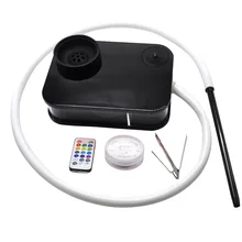 אקריליק נרגילה סט Shisha נרגילה עם LED אור פחם בעל שישה עם צינור מים מיכל צינורות אבזרים(China)