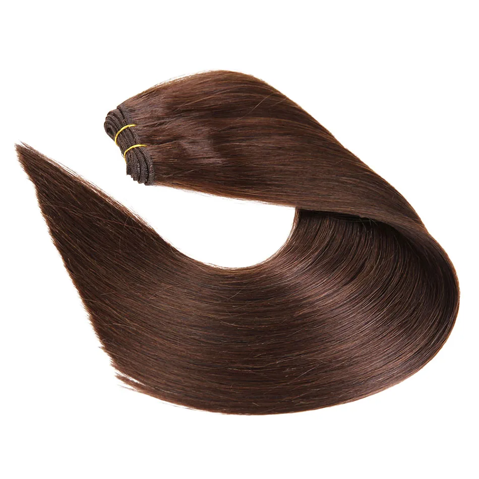 Bhf человеческие волосы плетение Омбре балаяж цвет прямые искусственные волосы одинаковой направленности наращивание волос 100 г 2" 24" 2" 28" натуральный уток - Цвет: #4