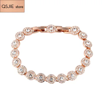 

QSJIE High quality SWA new style best material, low-key gorgeous fashion lady crystal romantic lady Bracelet