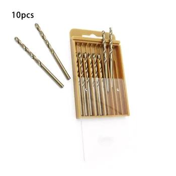 

M35 10pcs 1/1.5/2/2.5mm Full Grinding Cobalt Twist Drill Stainless Steel Hole Metal Steel Drill Bit Aluminum Alloy Reaming Punch