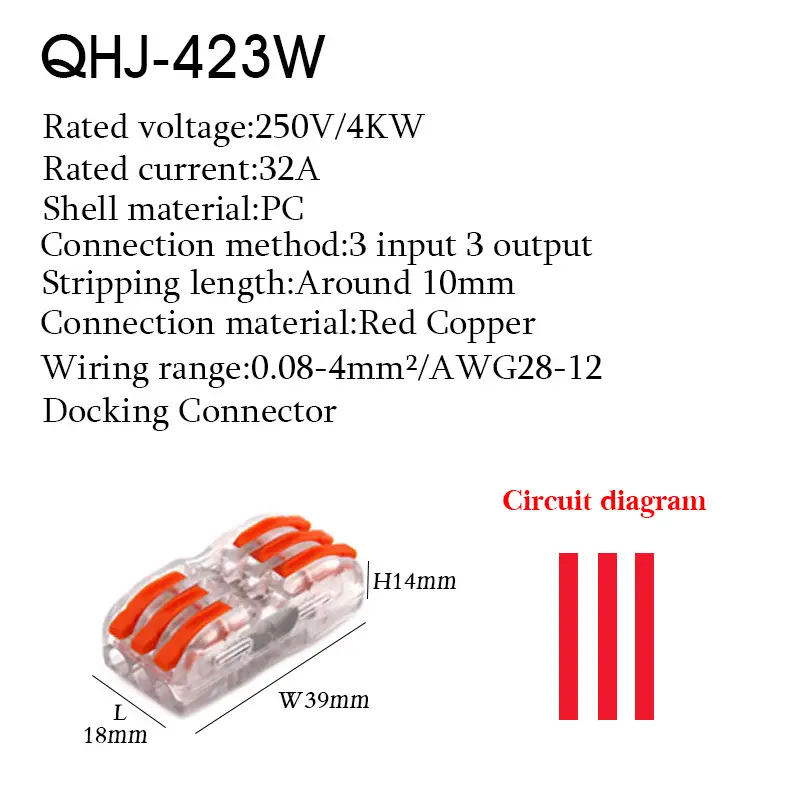 Wire Electrical Connectors Din Rail Type Fast Universal Compact Conductor Wiring Cable Connector LED Push-in Butt Terminal Block - Image 14