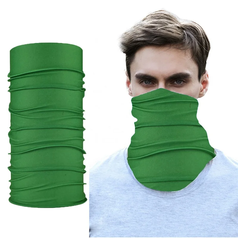 Outdoor Green Neck Gaiter Magic Scarf Neck Warmer Camping Hiking Bike