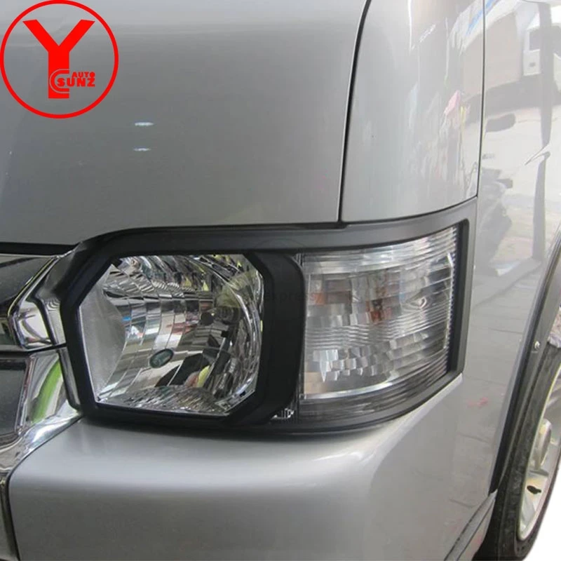 YCSUNZ для toyota hiace черная крышка фары ABS автозапчасти аксессуары микроавтобуса 2016 2017