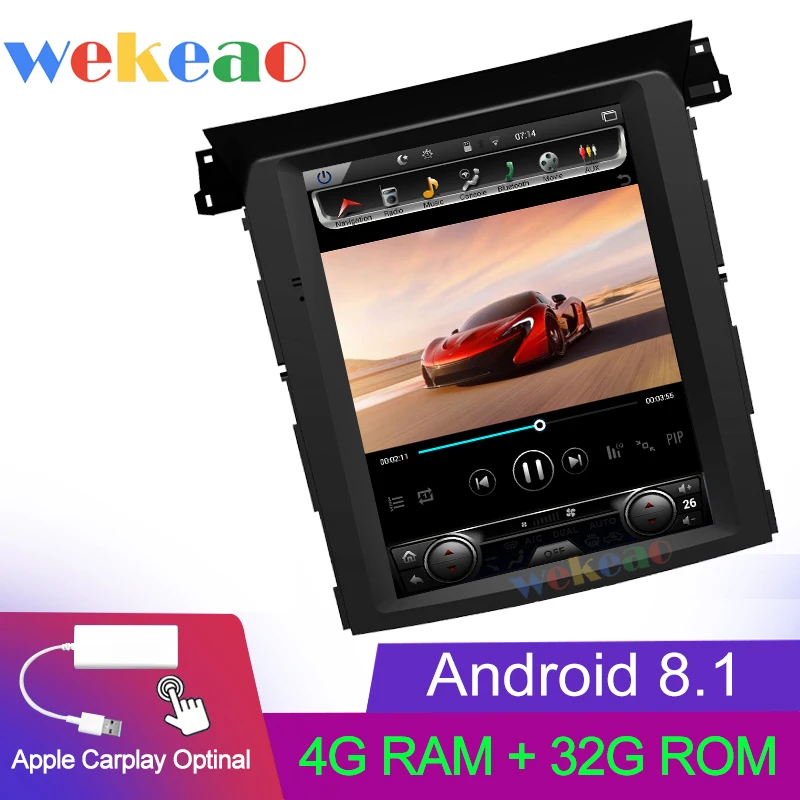 Wekeao вертикальный экран Tesla style 10,4 ''1 Din Android 8,1 Автомобильная Радио gps навигация для Subaru Forester автомобильный dvd-плеер 4G - Цвет: Android Car Radio