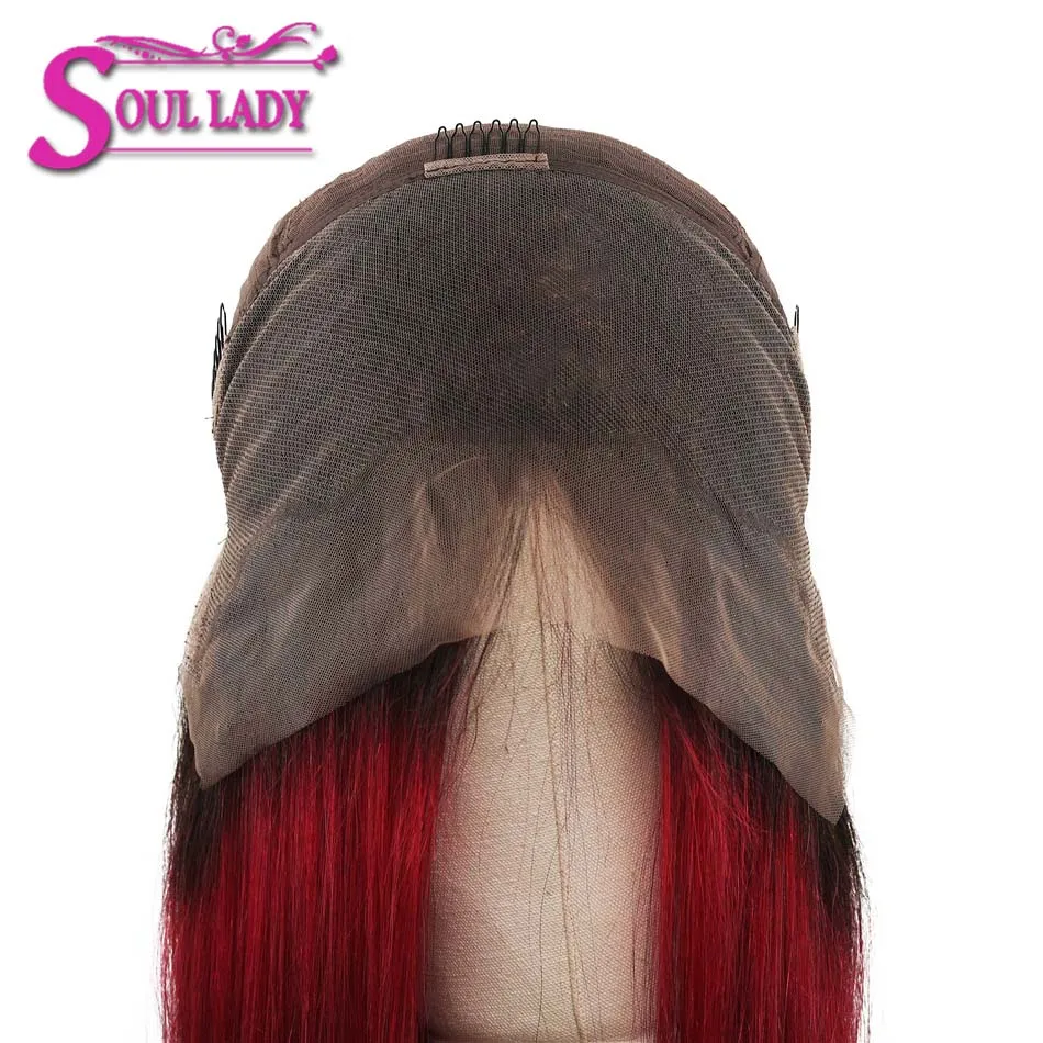 Перуанские прямые цвета красочные человеческие волосы парики 13x4 Remy фронтальные человеческие волосы парики 99j медовый блонд бордовый 30 1B