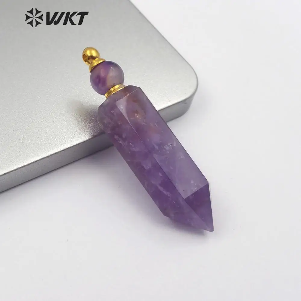 WT-P1463 флакон для духов кулон из натурального камня Lapis/Розовый Камень Золотой/Серебряный цвет с аксессуарами из нержавеющей стали модный кулон