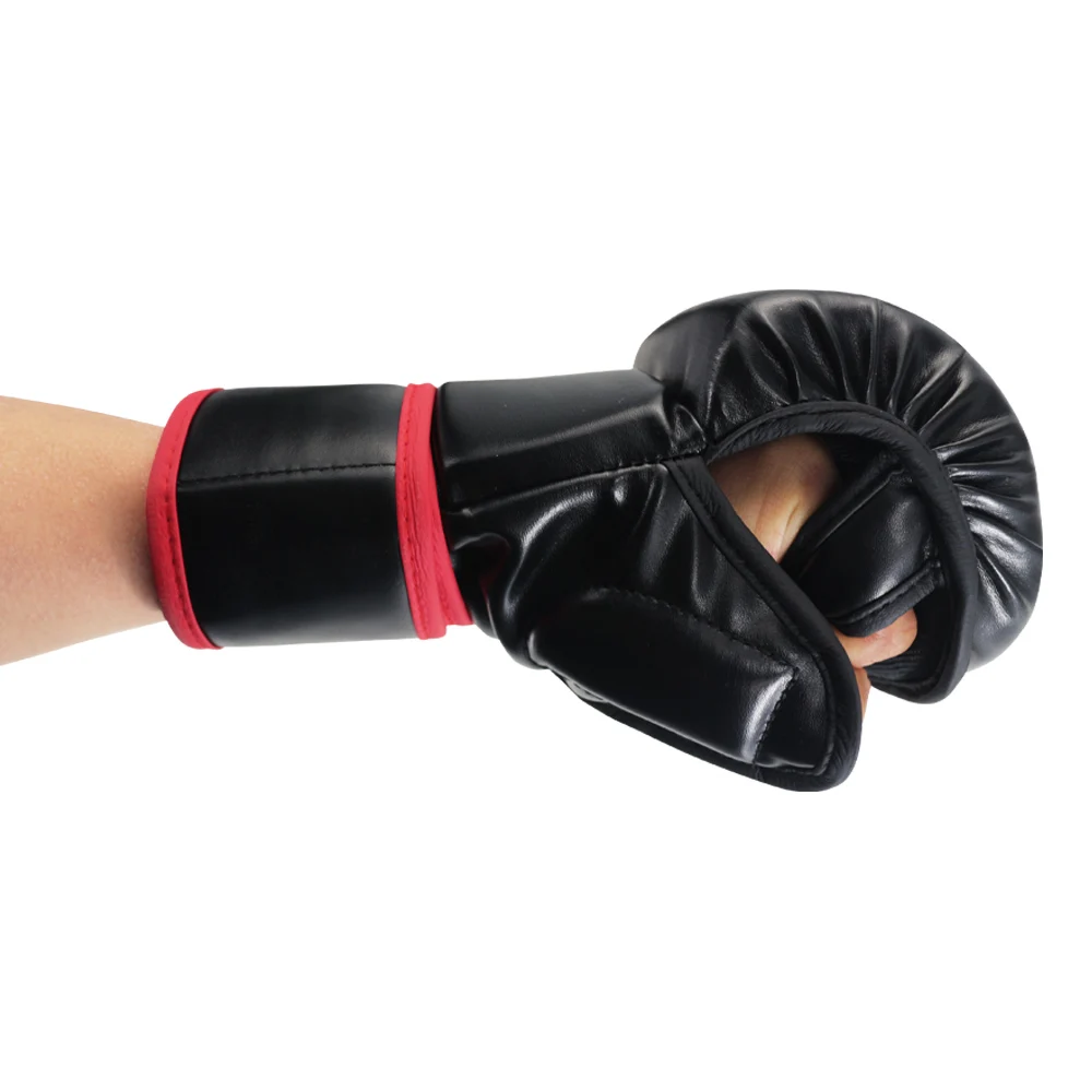 Men's Half-finger Boxing Gloves MMA Boxing Gloves Kick Boxing Karate Muay Thai Mixed Fighting Gloves Kick Boxing Training Gloves