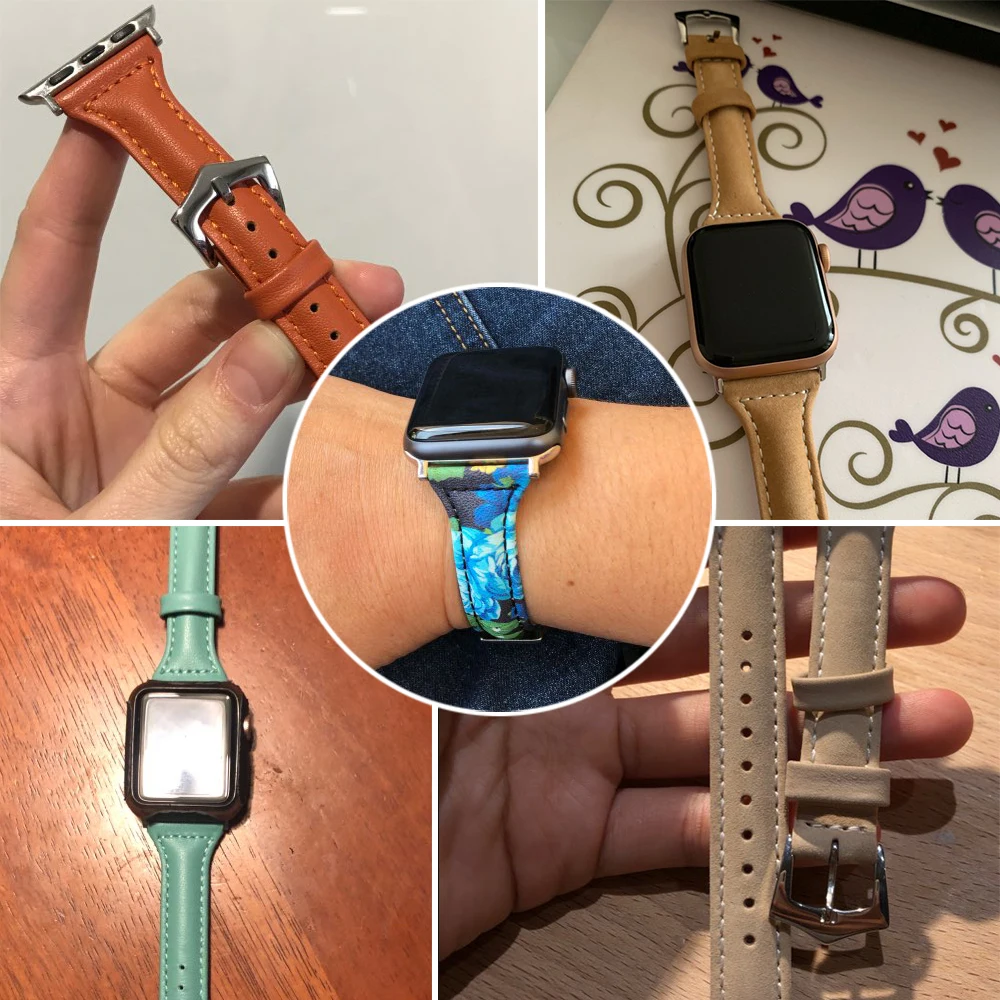 Joyozy высокое качество Бизнес ремешок для наручных часов для apple Watch Series 5/4/3/2/1 классический кожаный чехол для apple watch 38mm 40 мм 42 44 мм