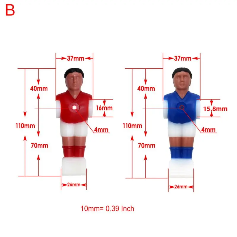 4pcs Foosball Men Replacement Soccer Table Player Football Machine Accessories XXUF