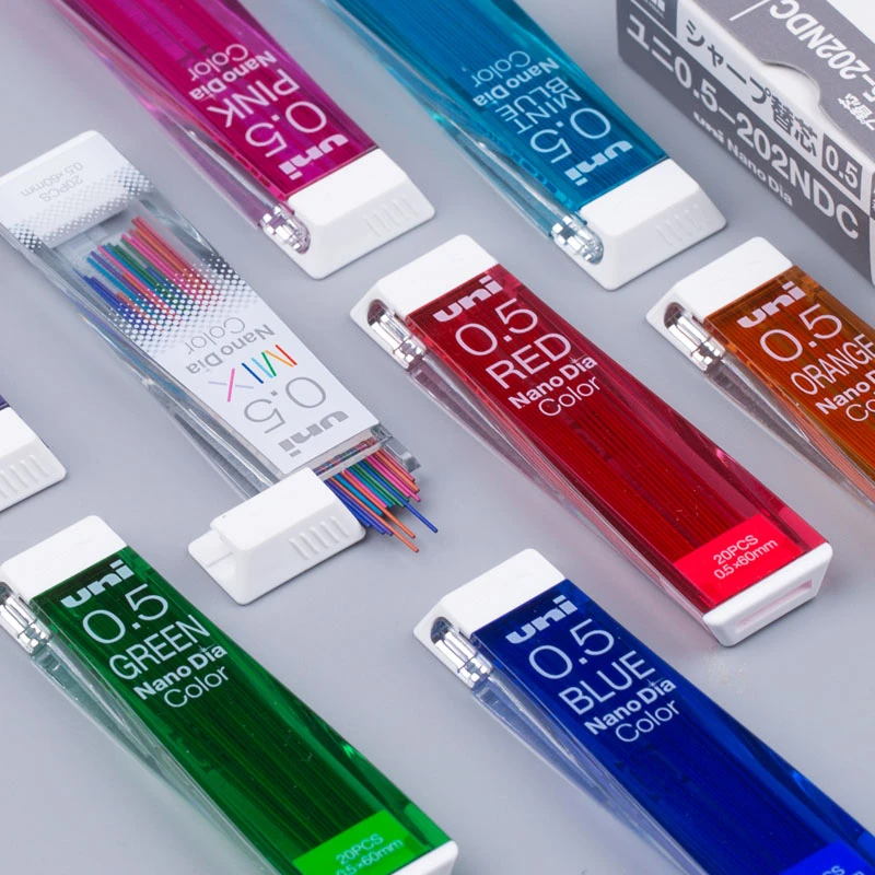 Uni Nano Dia Color 0.5mm x 60mm 0.5-202NDC Pencil Leads 20 Pcs 1 Tube Red Uni Nano Dia Color 0.5mm x 60mm 0.5-202NDC Pencil Leads 20 Pcs 1 Tube Red
