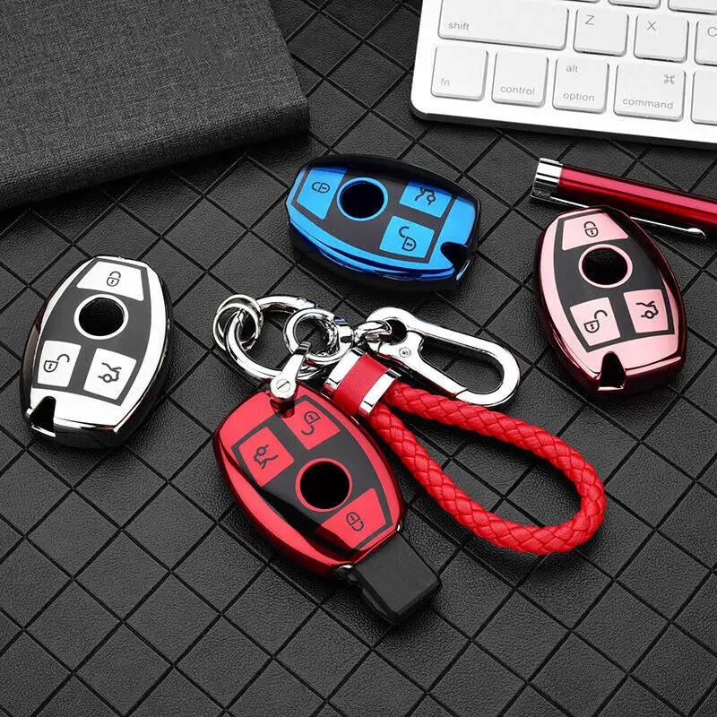 Cover chiave telecomando per Mercedes Benz E C G M R classe S 204 212 216 SLS SLK GLK CLK E400 - Heba81dde86bb4ab08989508c87ece531P
