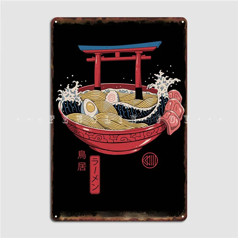 

Sacred Ramen Metal Sign Classic Cinema Kitchen Plates Bar Cave Tin Sign Posters