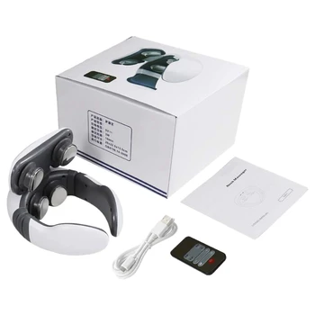 

Smart 4D Magnetic Pulse Heated Electric Neck Massager Far Infrared Heating Pain Relief Cervical Massage