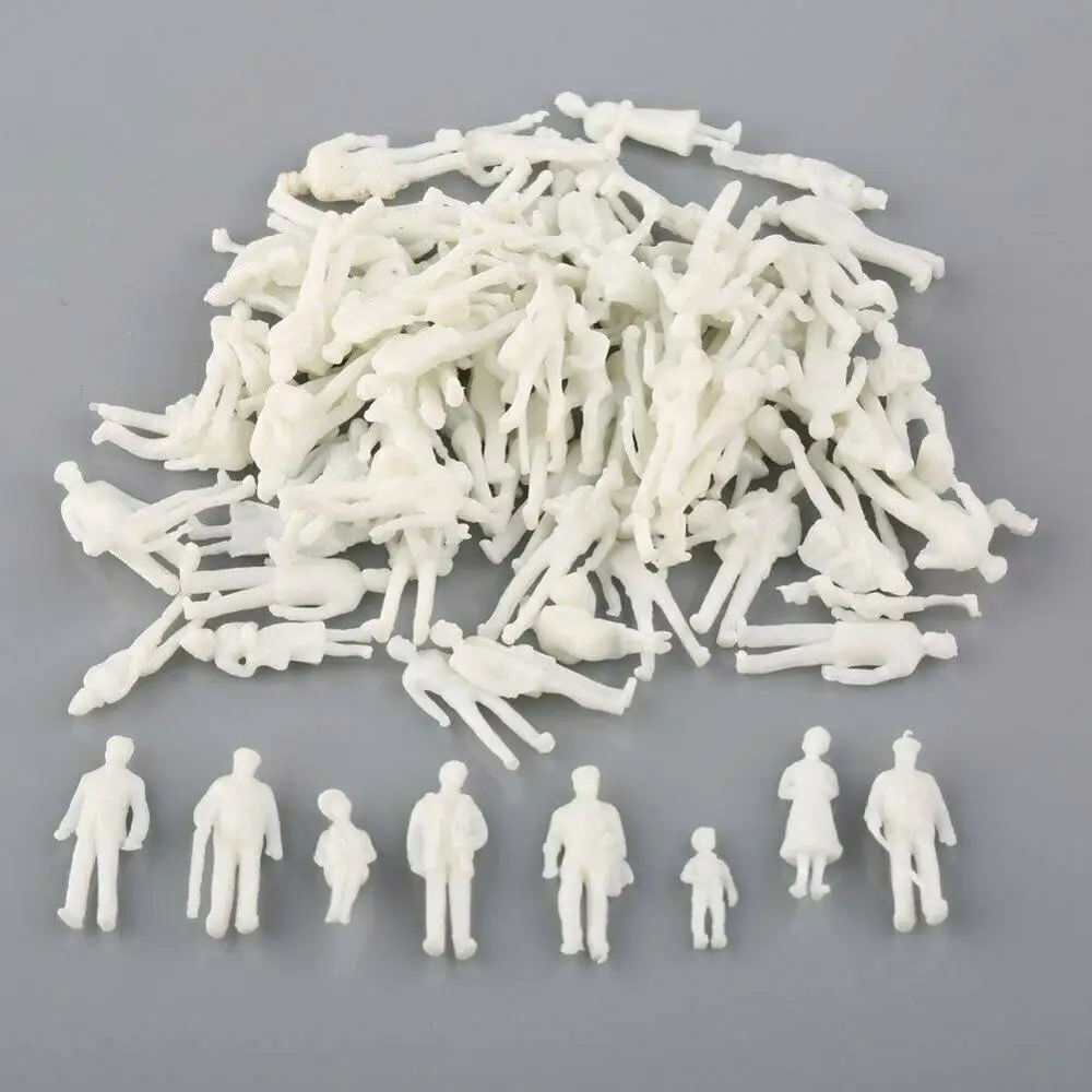 100PCS White Architectural 1:300 масштабные фигуры модель People|figures people|model figures peoplescale model |