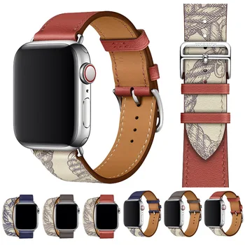 

Hot Sell Leather Watchband for Apple Watch 5 44mm Band Series 5/3/2/1 Sport Bracelet 42 mm 38 mm Strap For iwatch 4 Band