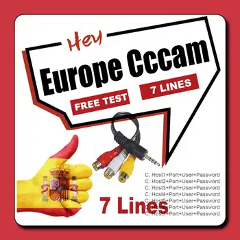 

Spain 12/18 months CCCAM 7 lines Server support DVB S2 Satelite Receiver for Europe Cccam Clines with Portugal Italy poland