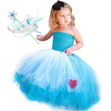 Платье феи Эльзы для девочек Детский костюм Алисы в чудо-стране детское платье принцессы Летняя одежда для девочек Однотонное голубое платье лолиты