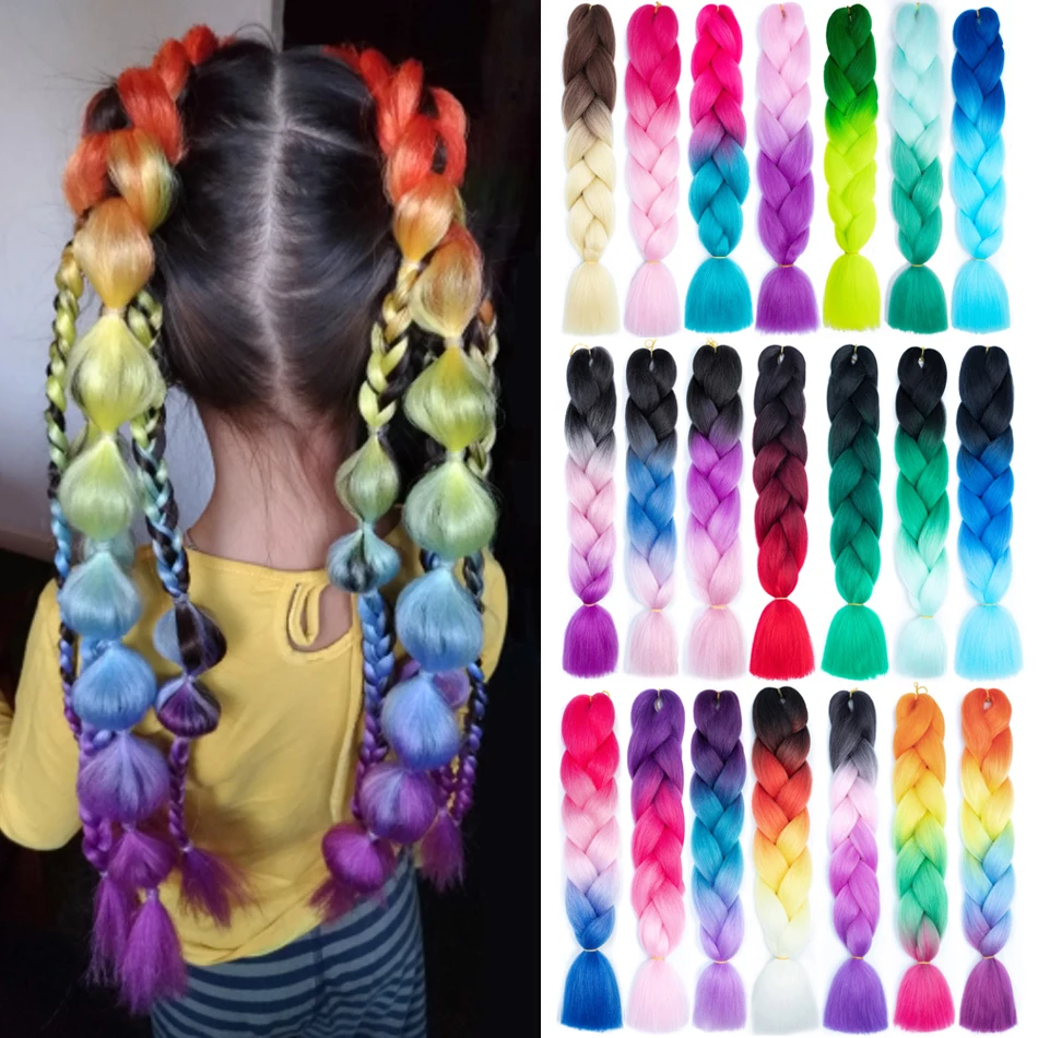 Betella 24 inch Ombre Color Synthetic Hair Braids Pre Stretched Wholesale Jumbo Braiding KaneKalon Extensions 100g/pcs |