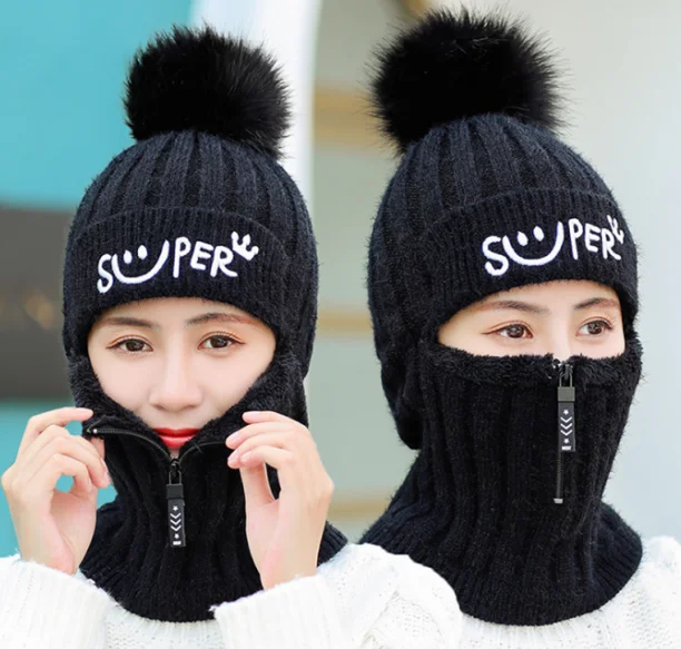 Зимние вязаные наушники Шерстяная кепка шляпа зимняя шапка skullies модная теплая акриловая шляпа Повседневная Уличная велосипедная вязаная шапка - Цвет: 02