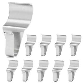 

10Pcs Stainless Steel Hook Wall Joint Siding Vinyl Board Creative Seamless Hook Free Perforated Metal Hook