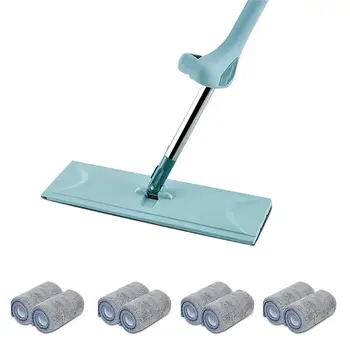 

Cleaning Mops Free Hand Spin Cleaning Microfiber Mop With Bucket Flat Squeeze Spray Mop Home Kitchen Floor Clean Tools