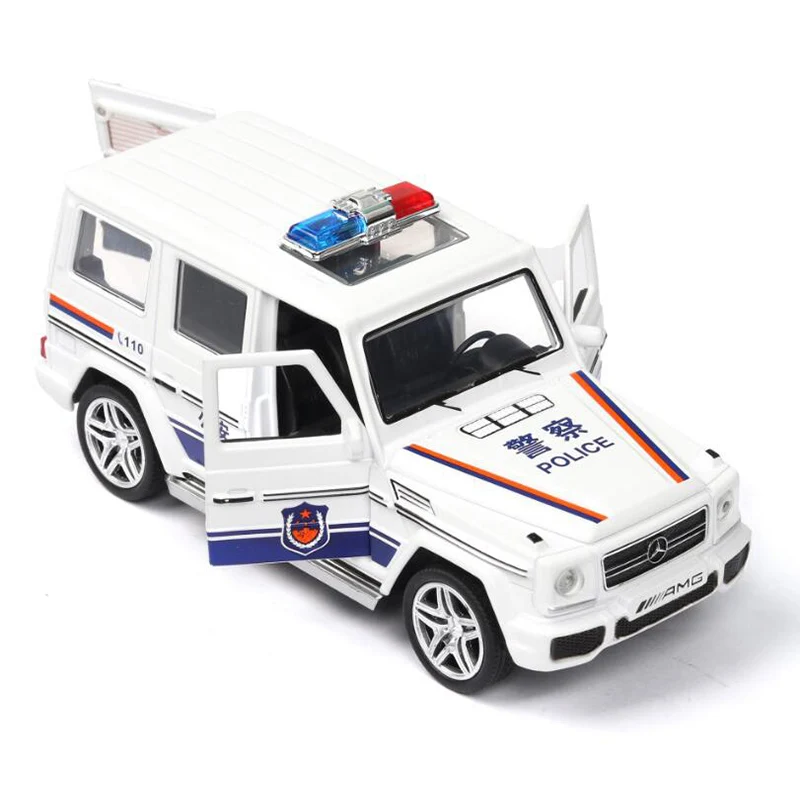 1/32 Mercedes Benz G63 спецавтомобиль литая модель автомобильная система безопасности