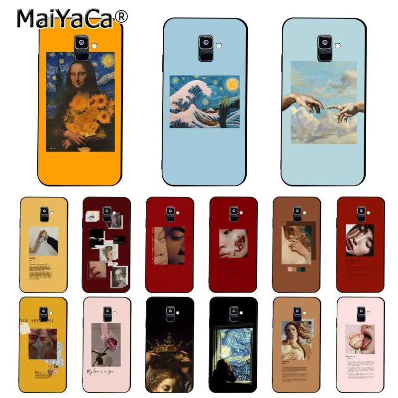 

MaiYaCa Great art aesthetic van Gogh Mona Lisa paint PhoneCase For Samsung Galaxy A7 A8 A6 Plus A750 A9 2018 A50 A70 A20 A30 A40