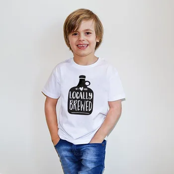 

Children's T-shirt Neck Soft Bottle Printing Comfortable Short Sleeve Girl Boy Fashion T-shirt