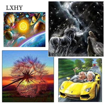 

LXHY 5D DIY Diamond Painting Animal Unicorn Cross Stitch Diamond Embroidery Mosaic Diamond Creative Home Decor 9 Styles