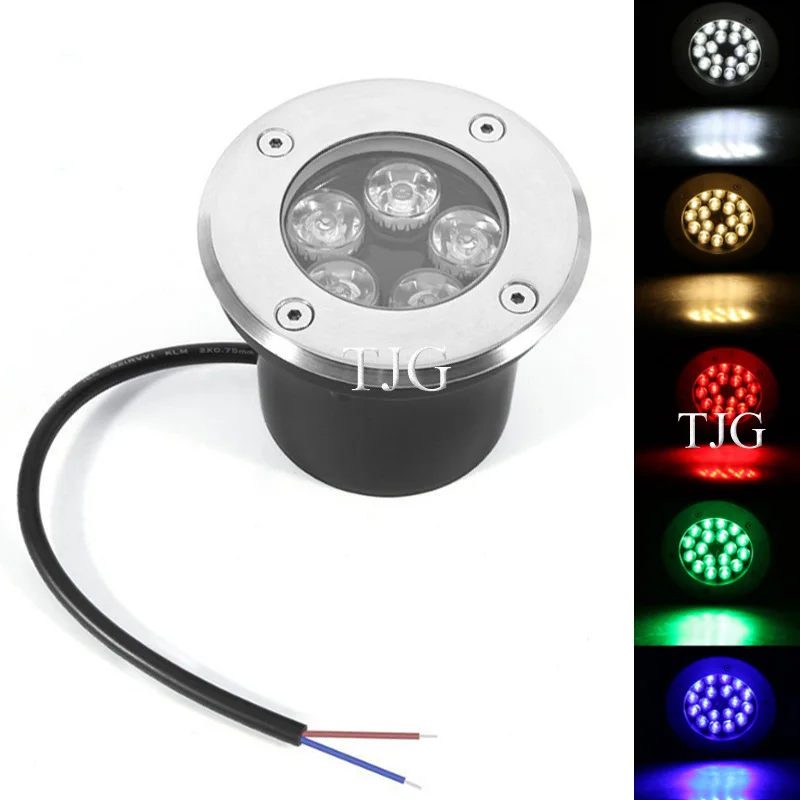 Waterproof led light garden underground 1W 3W 5W IP67 Outdoor Buried Garden Path Spot Recessed Inground Lighting 85-265V /DC12V