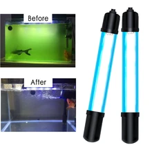 Светодиодный светильник для аквариума ультрафиолетовая панель Клип на лампу свет лампы ЕС Мощность подводный стерилизатор пруд для аквариума погружной очистки