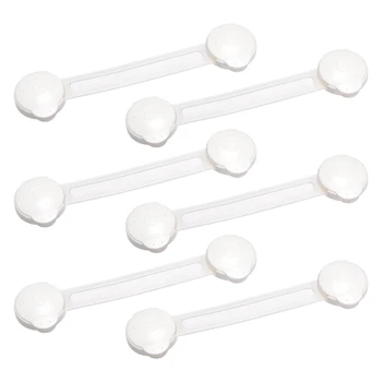 

uxcell 6 pcs White Cabinet Locks Pitch 100mm Childproof Cabinet Latch Multi Use Latches