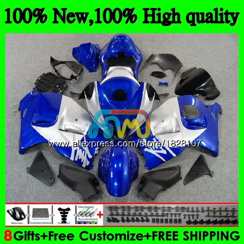Обтекатели Hayabusa для SUZUKI новые модели голубого и белого цветов 1300 1996 1997 1998 1999 2000 2001