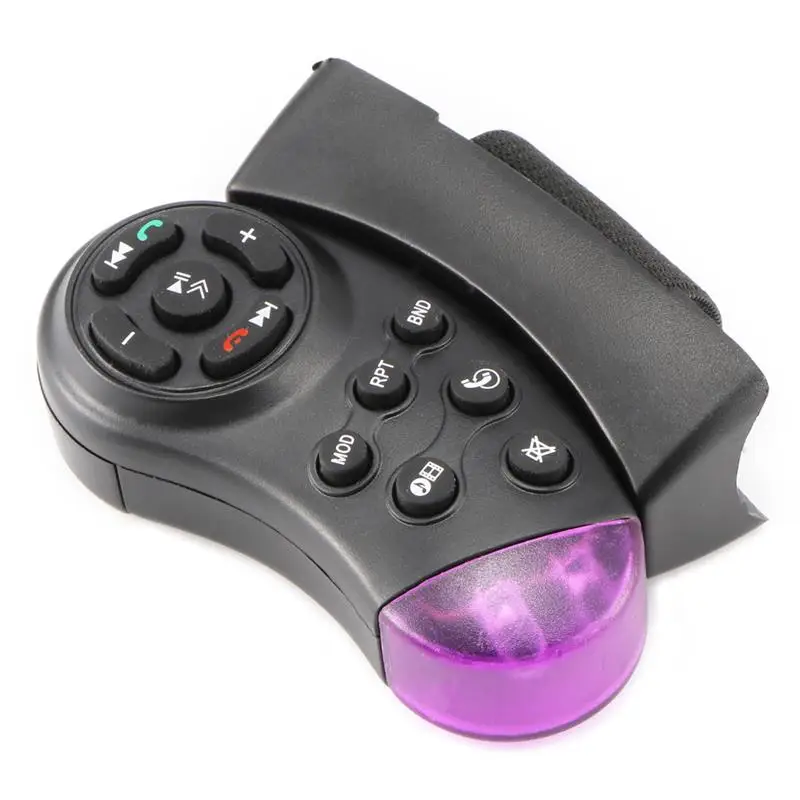 Black-Portable-11-Key-Controller-Car-Steering-Wheel-Controller-Car-MP5-Multimedia-Player-DVD-Car-Steering
