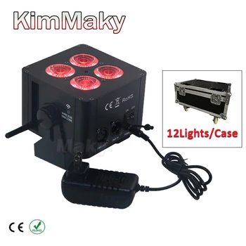 

12pcs/case 4x18w mini slim par uplight wireless battery powered led uplights led christmas uplights