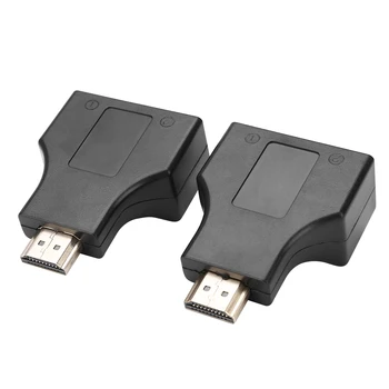 

2pcs HDMI To Dual RJ45 Converter Adapter Cat 5/6 UTP LAN Ethernet 1080P HDMI Extender Converter Adapter for HDTV HDPC PS3 STB
