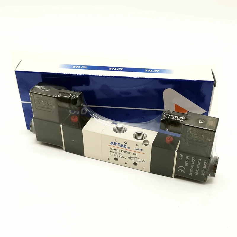 

Original AirTAC Solenoid Valve 4V230C-08 3/5 Way 1/4'' Thread Size Pneumatic Solenoid Valve