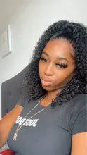Cynosure-pelucas de cabello humano con encaje frontal para mujeres negras, Remy, rizado, brasileño, prearrancado, cierre de encaje, 13x4/13x6