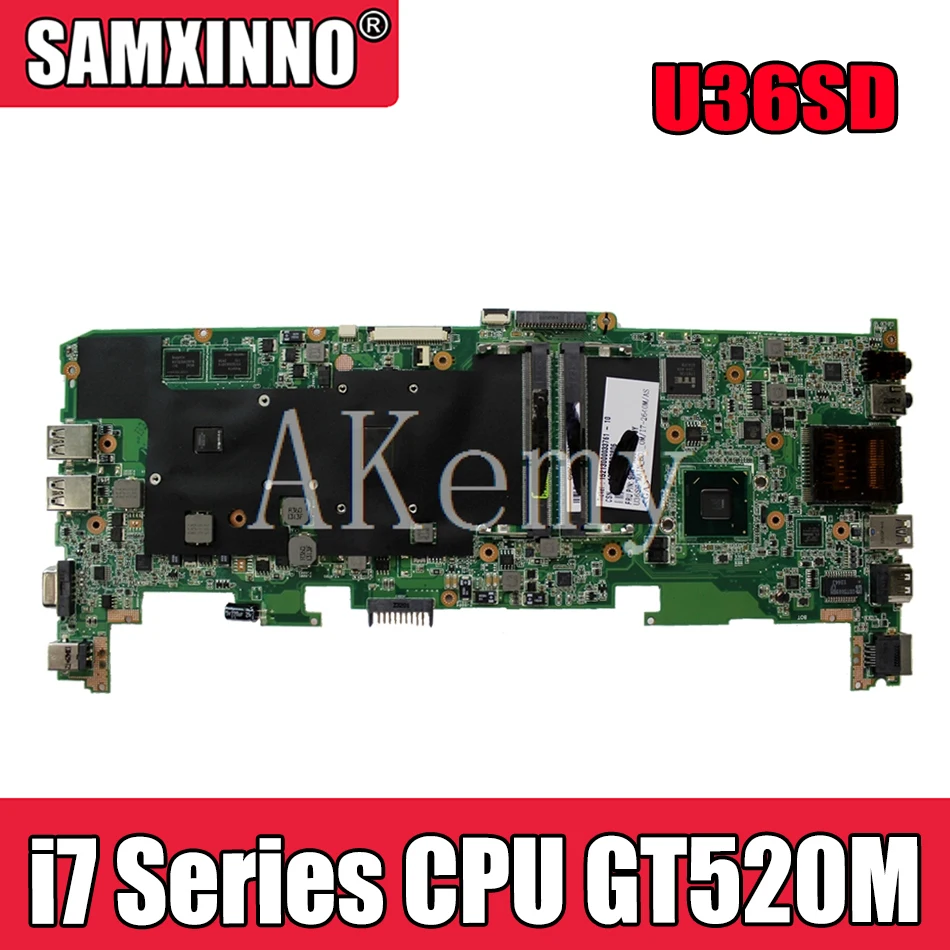 Процессор серии U36SD i7 для Asus U36S U36SG U44SG материнская плата ноутбука REV 2 1 Материнская