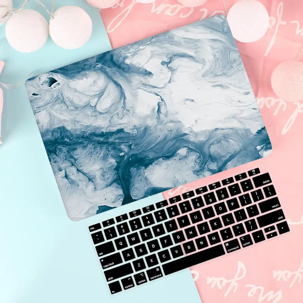 Rs854 Мраморный чехол для Macbook Air Pro retina 11 12 13," Mac Book 13 15 Touch Bar A1932 A2159 A1706 A708+ крышка клавиатуры - Цвет: Rs854