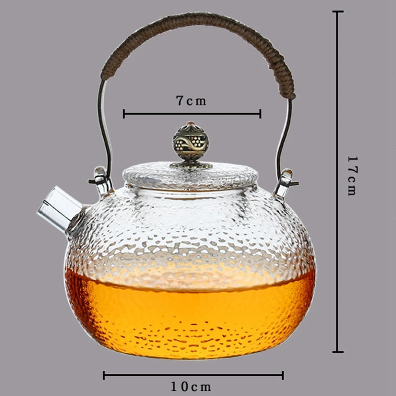 New-700Ml чайник, холодный чайник, молоток, Термостойкое стекло, прозрачная медная ручка, балка, может нагреваться чайник