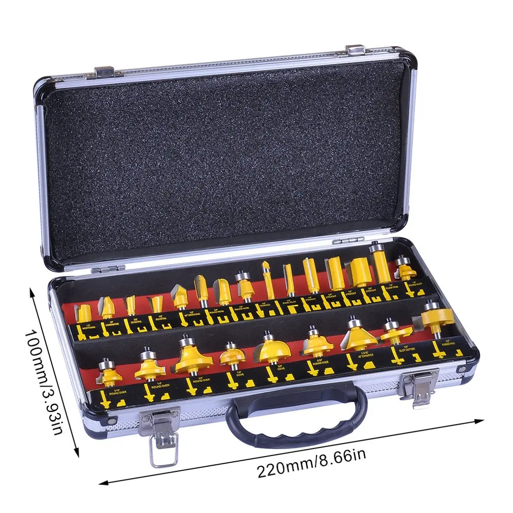 35-Pieces Milling Cutter Set Trimming Machine Woodworking Milling Cutter Head Set Milling Cutter Set