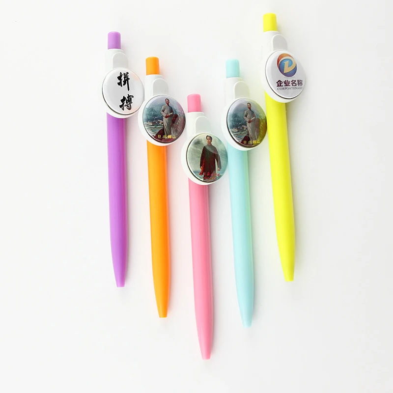 50 Sets Ball Pen WITHOUT NO 1" 25mm Flat Metal Button Badge NEW Pro All Steel Button Maker Metal back Button Supplies Materials 5