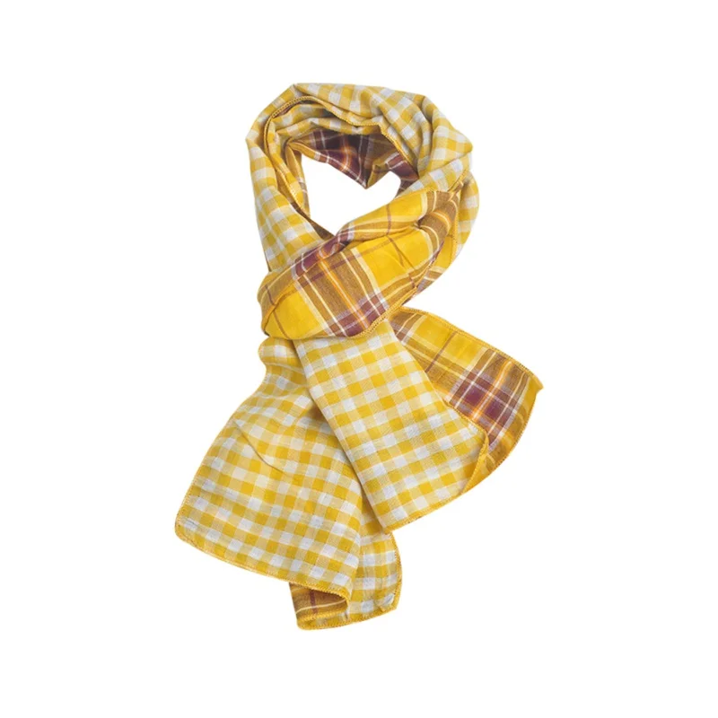 Осенне-зимний Повседневный детский модный клетчатый шарф с принтом, Детский Теплый шейный платок, одежда для малышей, аксессуары - Цвет: A6