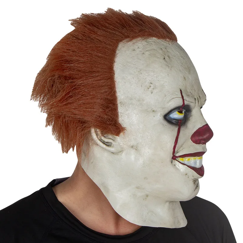 Фильм It Chapter 2 Pennywise Клоун Маска латекс страшные костюмы на Хэллоуин реквизит маска для вечеринки Косплей