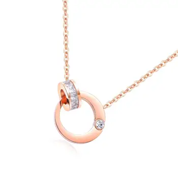 

SHOWTIME kpop necklace women crystal chain boho jewelry stainless steel necklace gold pendant necklace geometric jewellery 2020