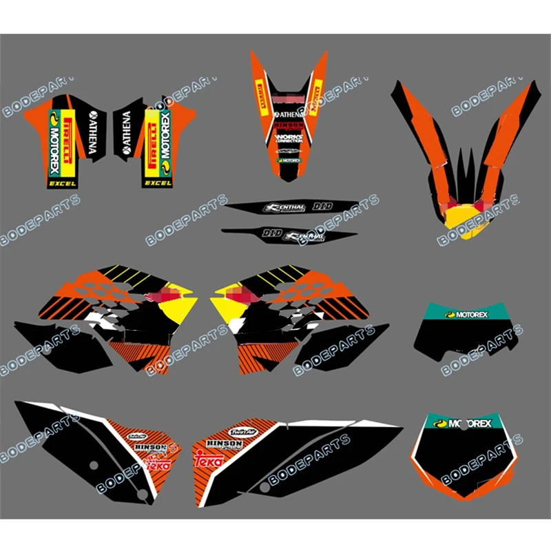 R B логотип (Bull) мотоцикл велосипед Dirt Bike XC SX EXC Наклейка Grahics для KTM XC-W 2008 2009 2010 2011 |