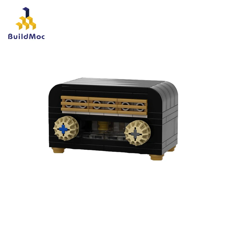 

BuildMoc Mini Blocks Radio Model Bricks Building Blocks Vintage Radio Block Set Recorded Model Christmas Gift 22352